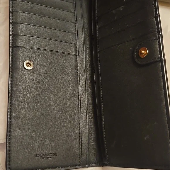 Coach Tan Signature Long Wallet - Picture 2 of 3